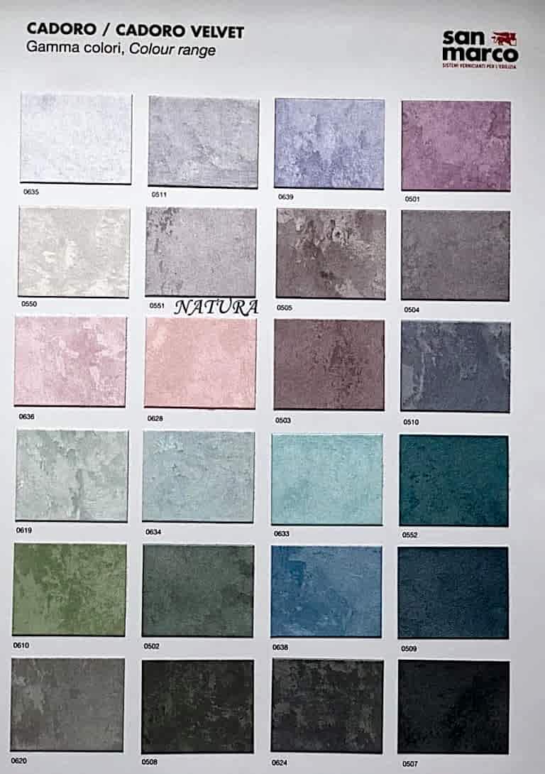 Cadoro Renk Kartelası